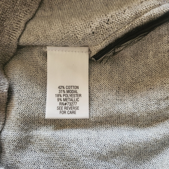 Simply Vera Vera Wang Knit Metallic Short Sleeve Top - Picture 9 of 9